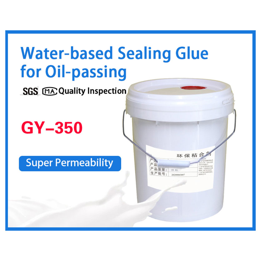 Water-based sealing glue for oil-passing